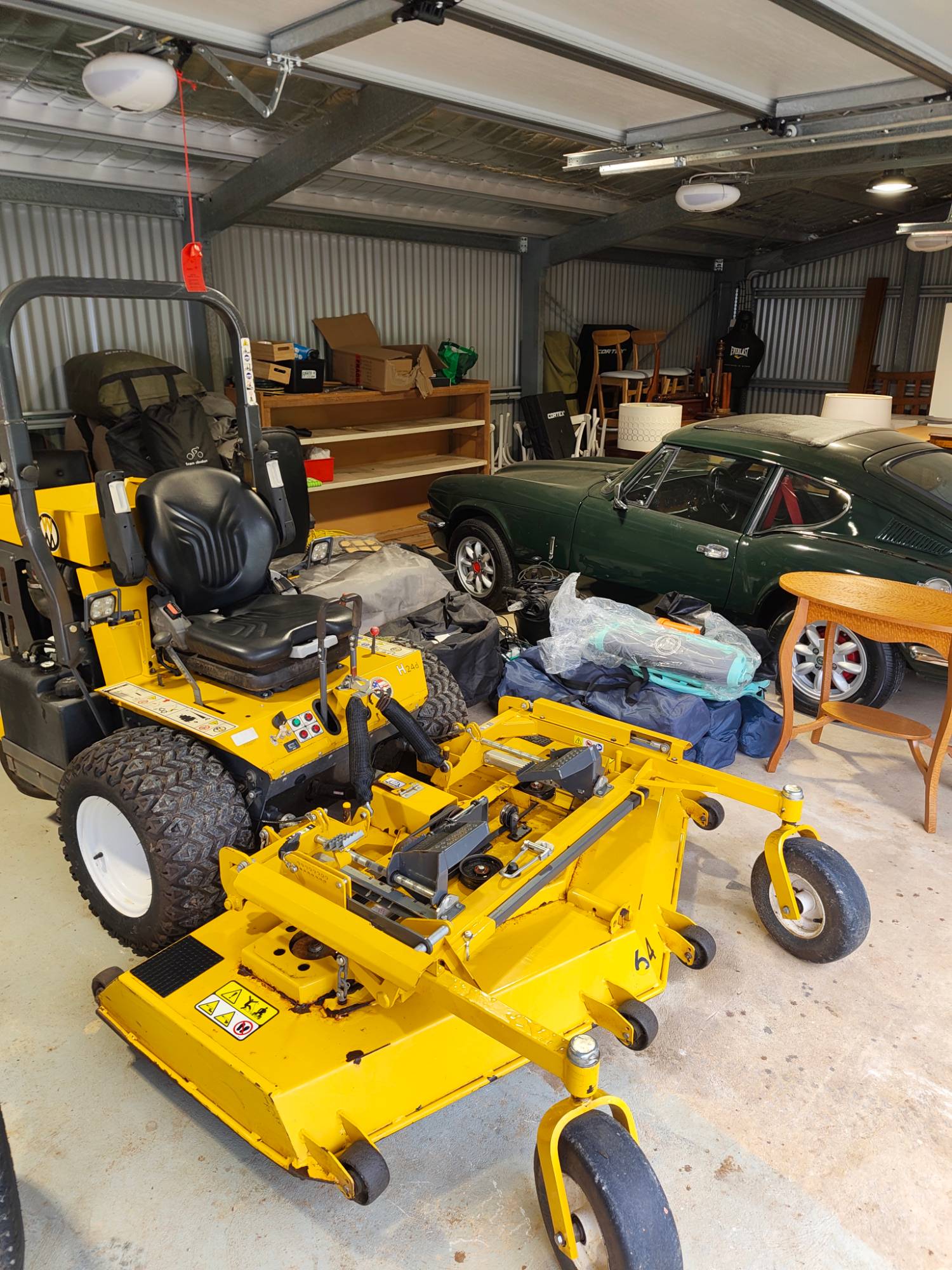 Walker ride-on mower after cleaning